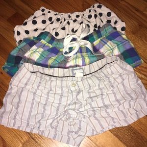 Set of 3 Womens Pajama Shorts VS and Aerie